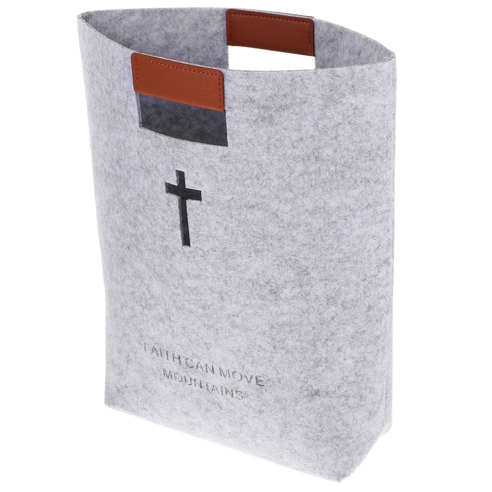 

Bible Storage Bag Felt Tote Large Capacity Handbag Grocery Light Grey Women Religious Gifts Bible Accessories Tote Shopping Bag