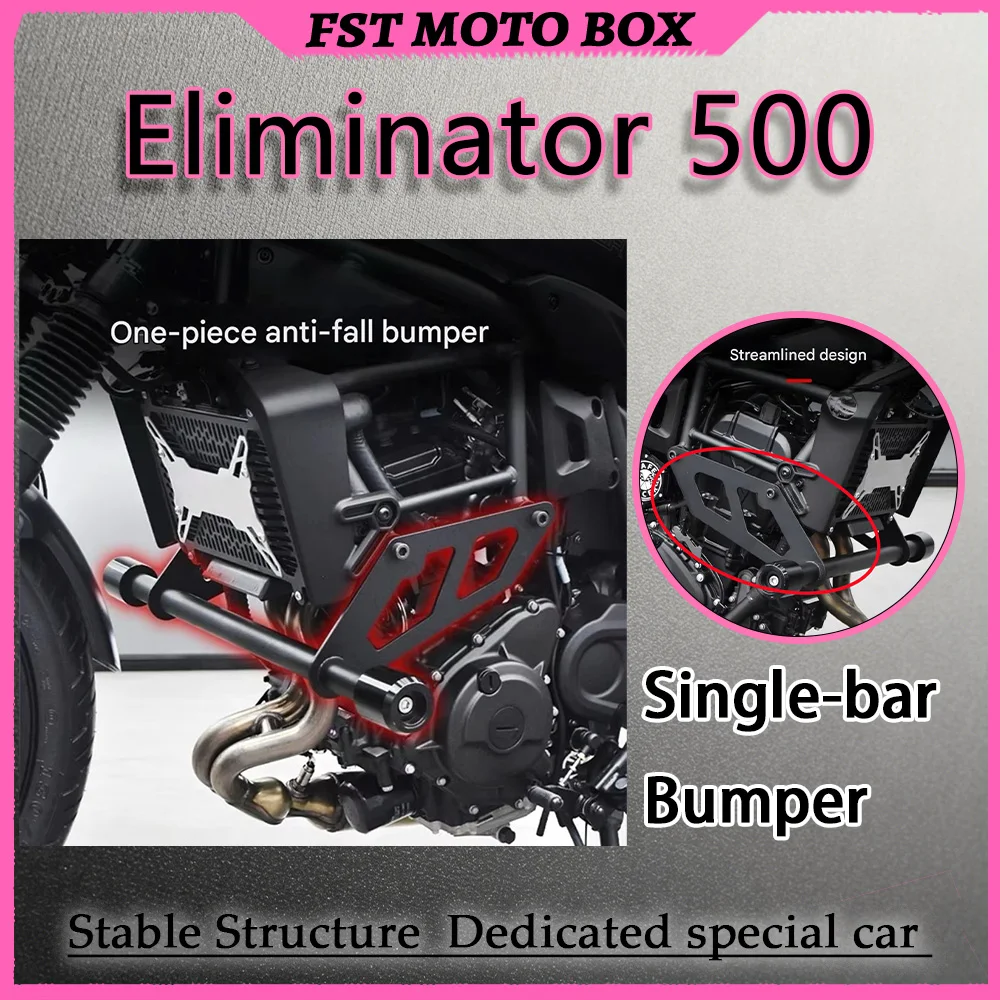 FOR Heavy-Duty Front Anti-Fall Guard Bumper Frame for Eliminator 500 Motorcycle Protection Accessory Integrated Frame