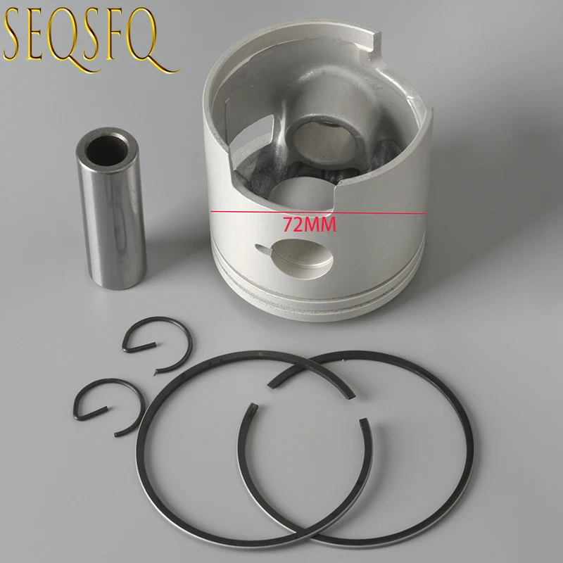 61N-11631 Piston and Piston Ring Set (Std) For Yamaha 2 Stroke Outboard Motor 25HP 30HP 61N-11631-00 689-11631-60 72MM