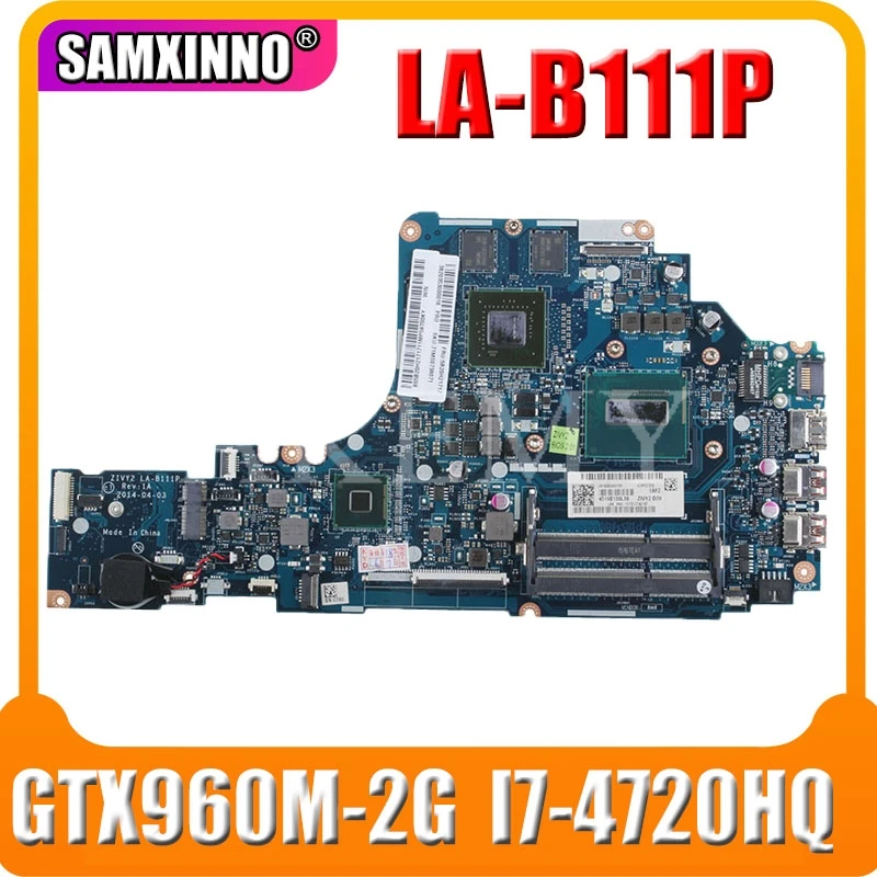 

For Lenovo Thinkpad Y50-70 Motherboard LA-B111P ZIVY2 I7-4720HQ I5-4210H GTX960M N16P-GX-A2 Mainboard DDR3 Test Y50 18796-2