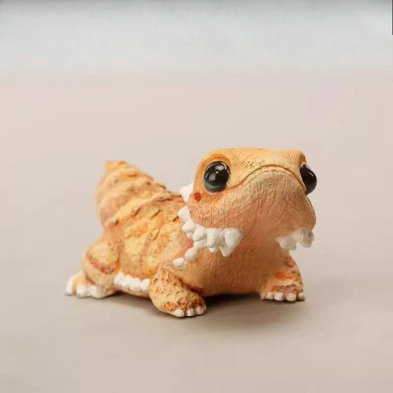 R2502 Ręcznie Robiona Żywiczna Pogona Vitticeps w Skali 1/6, Model Zwierzęcia Domowego do Wspinaczki dla 12-calowych Figur Akcji, Ozdoba na Biurko