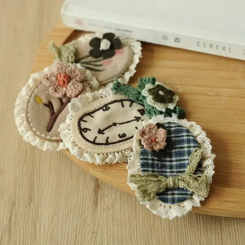 Artistic and Sweet Crochet Flower Brooch Lace Accessory Forest Girl Style Decorative Fabric Pin