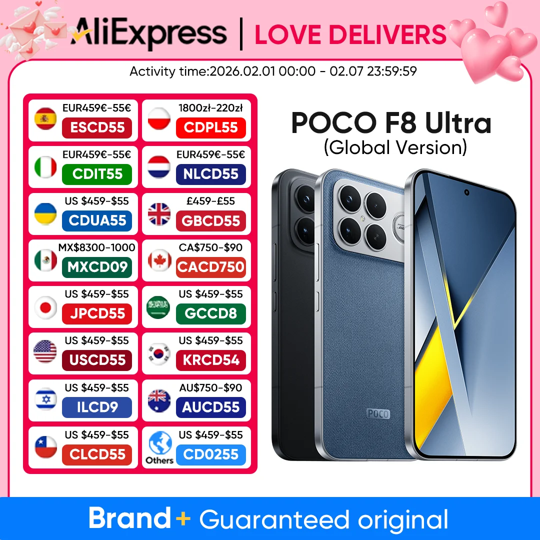 �y�Z�[�����z�I���W�i�� POCO F8 Ultra �O���[�o���� 5G �X�}�[�g�t�H�� Snapdragon 8 �G���[�g Gen 5 50MP 6.9�C���` AMOLED �f�B�X�v���C 6500mAh 100W �n�C�p�[�`���[�W