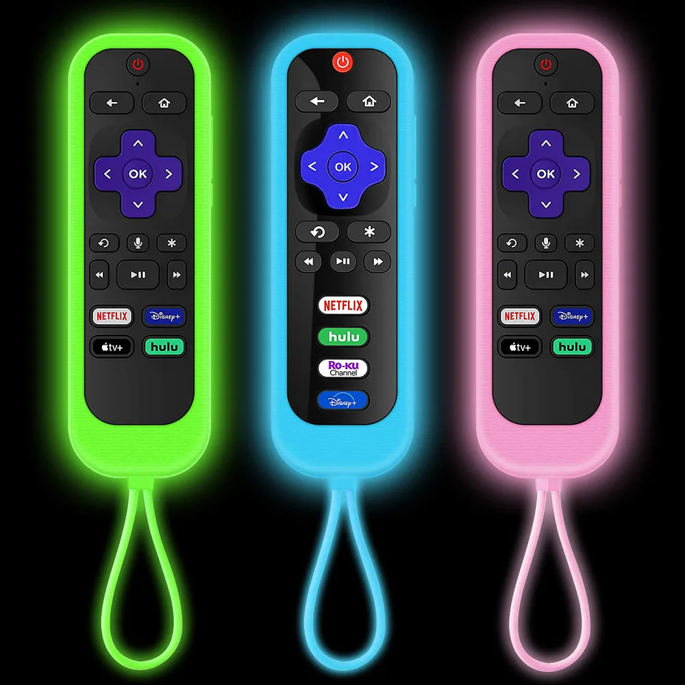 Im Dunkeln leuchtende, niedliche Katzenohren-förmige Silikon-Universal-Fernbedienungsabdeckung mit für die TV-Fernbedienung von TCL Hisense Roku