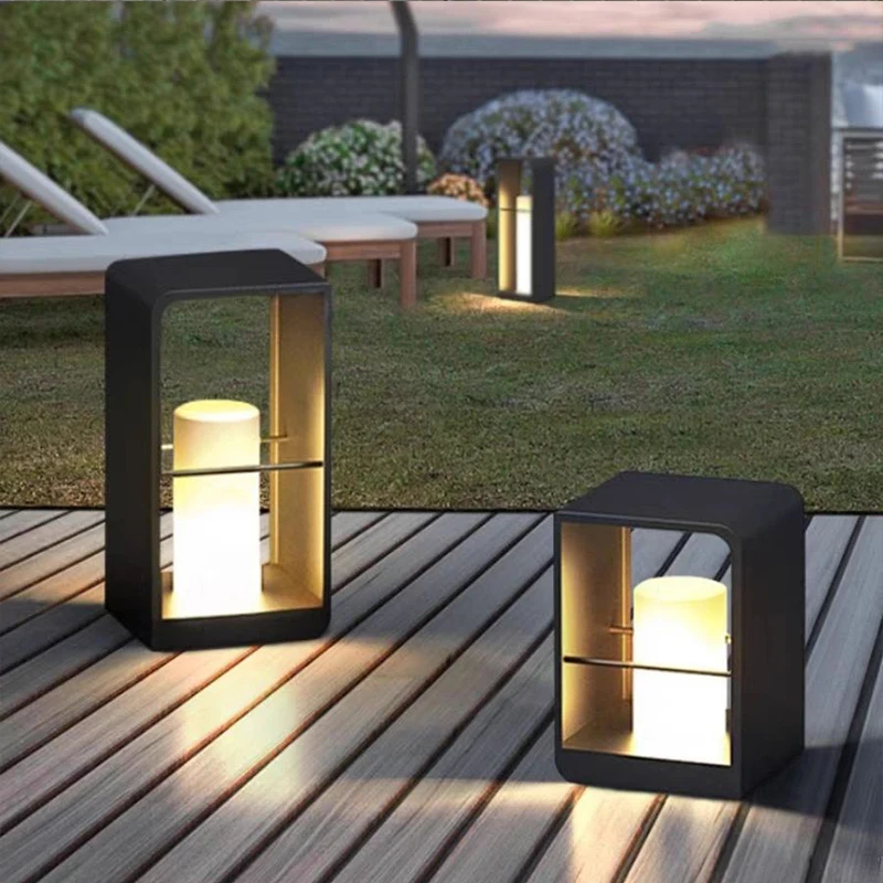 Garden Light Solar LED Light Fence Light Outdoor Waterpoof Landscape Lighting Lawn Lamp Villa Courtyard Decor Floor Lamps