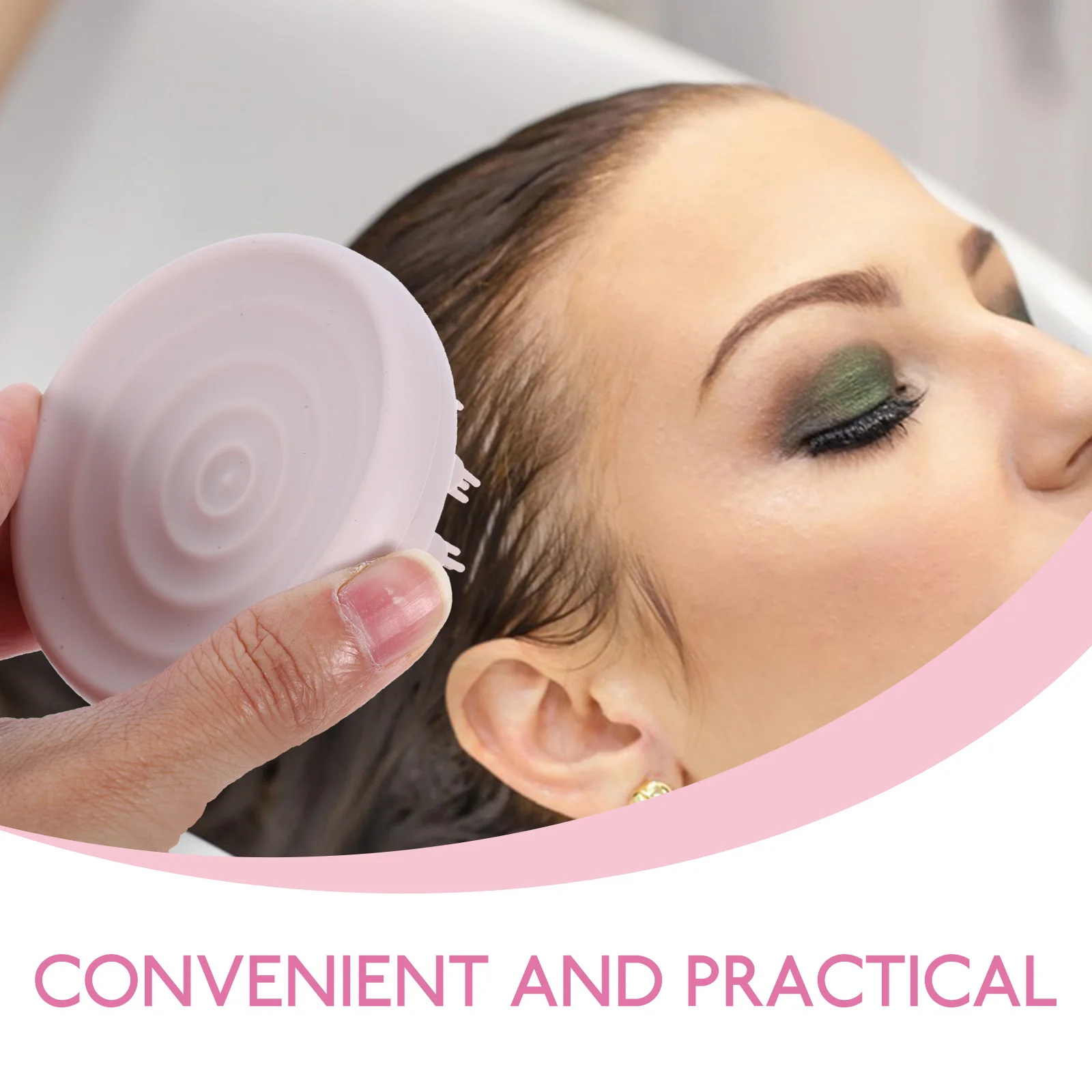 

Shampoo Brush with Handle Scalp Scrubber for Dandruff Deep Clean Hair Roots Massage Brush for Home Travel Hair Care