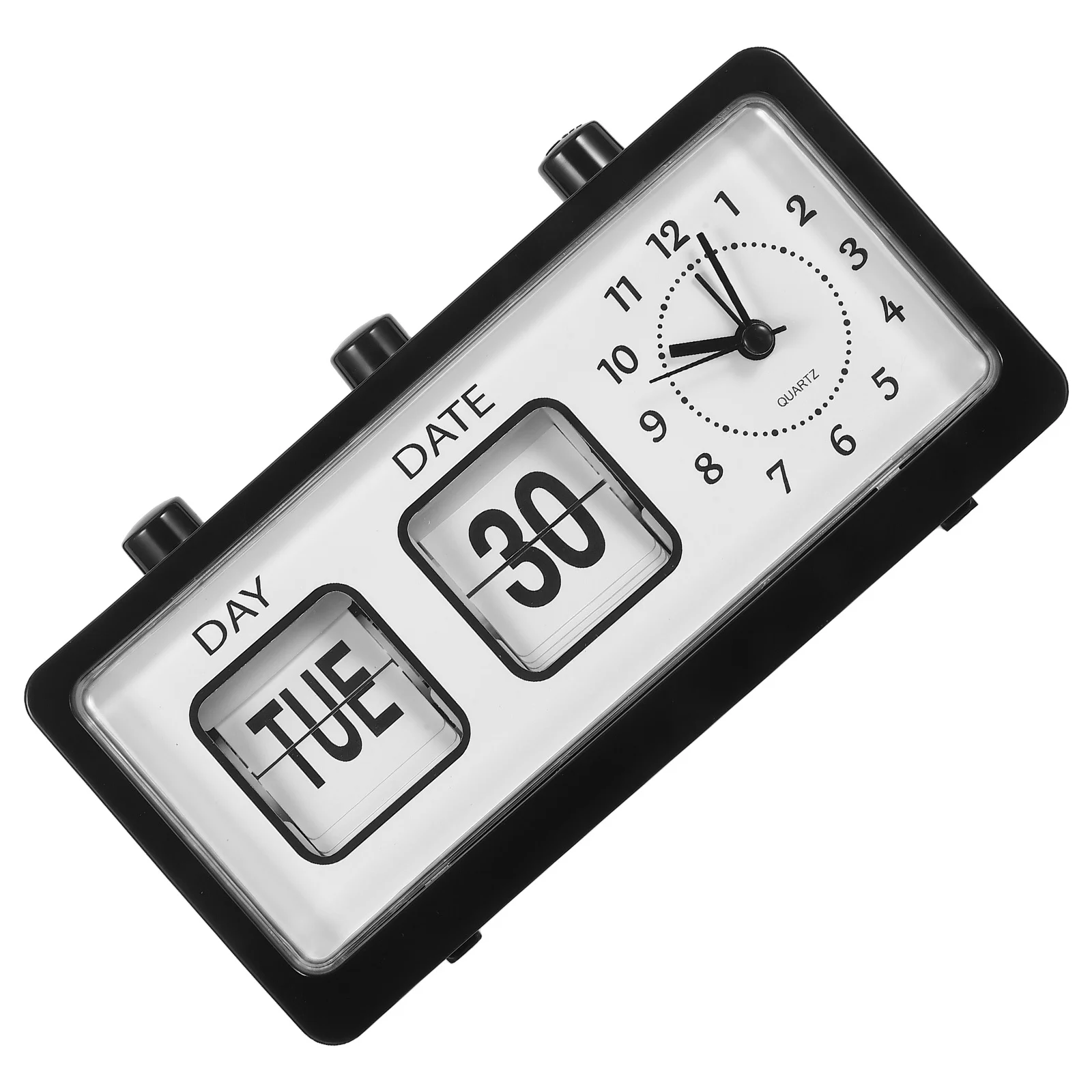 

Retro Flip Desk Clock Manual Calendar Display Precise Timekeeping Kids Bedroom Office Table Decor Alarm Clock Manual