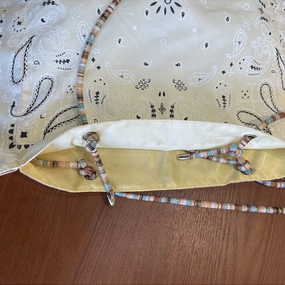 

Printed Cashew Flower Canvas Bag Double Side Retro Ethnic Style Shoulder Bag Shopping Bag Large Capacity Canvas Tote Bag