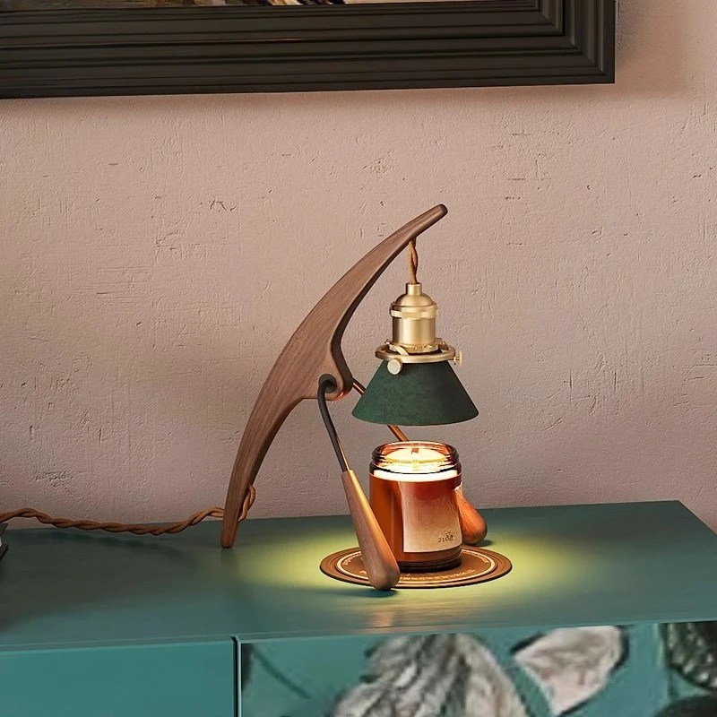 

Black walnut mantis aromatherapy wax melting lamp retro nostalgic candle melting lamp gift