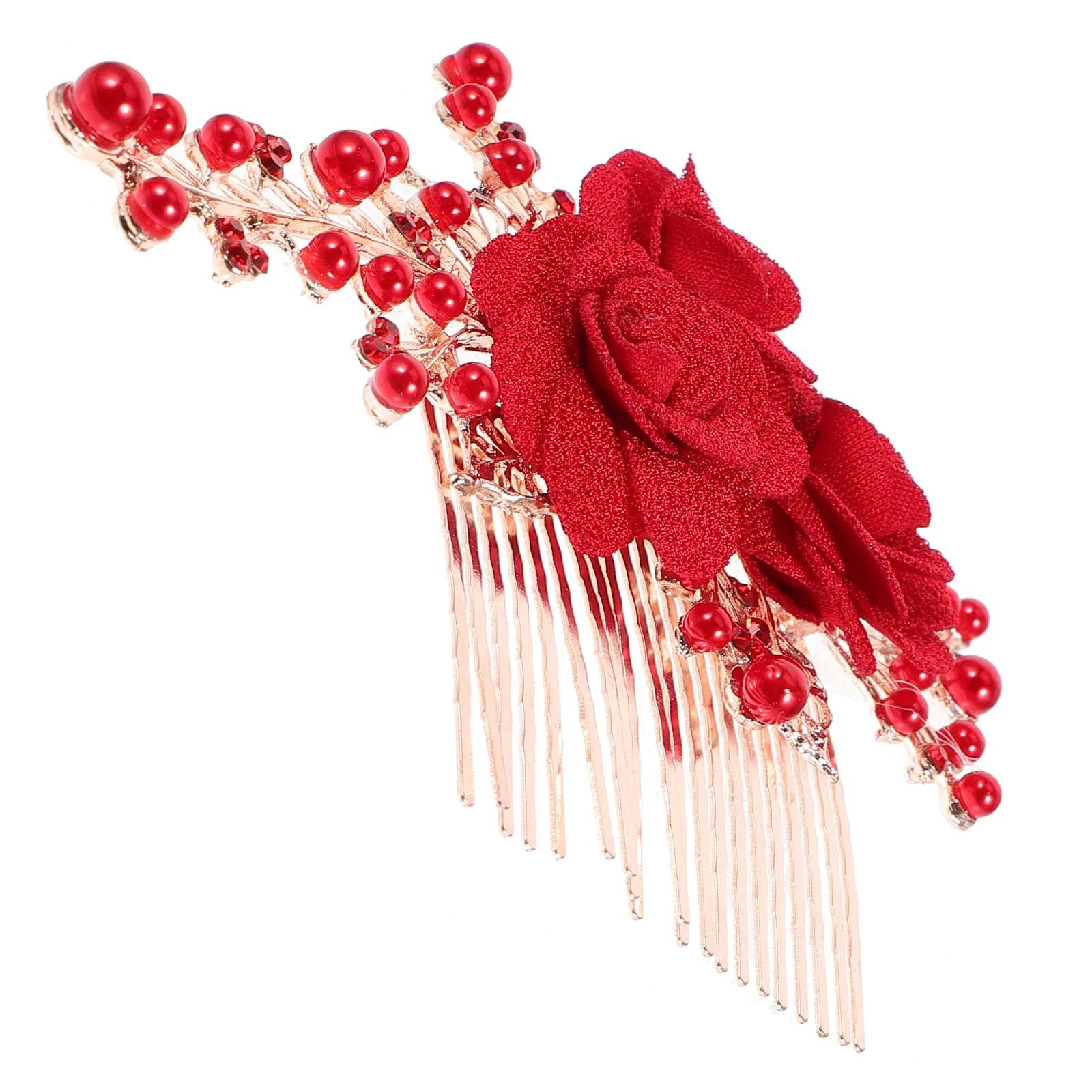 

Red Comb Women Wedding Bridal Cloth Formal Occasions Durable Sturdy Long Use Good Experience Attractive Fashionable Charm Stand