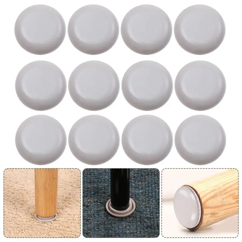 24pcs square/round Sliding Cushion Anti-collision Furniture Cushion Feet Gliding Pads Self-adhesive Floor Protection Furniture