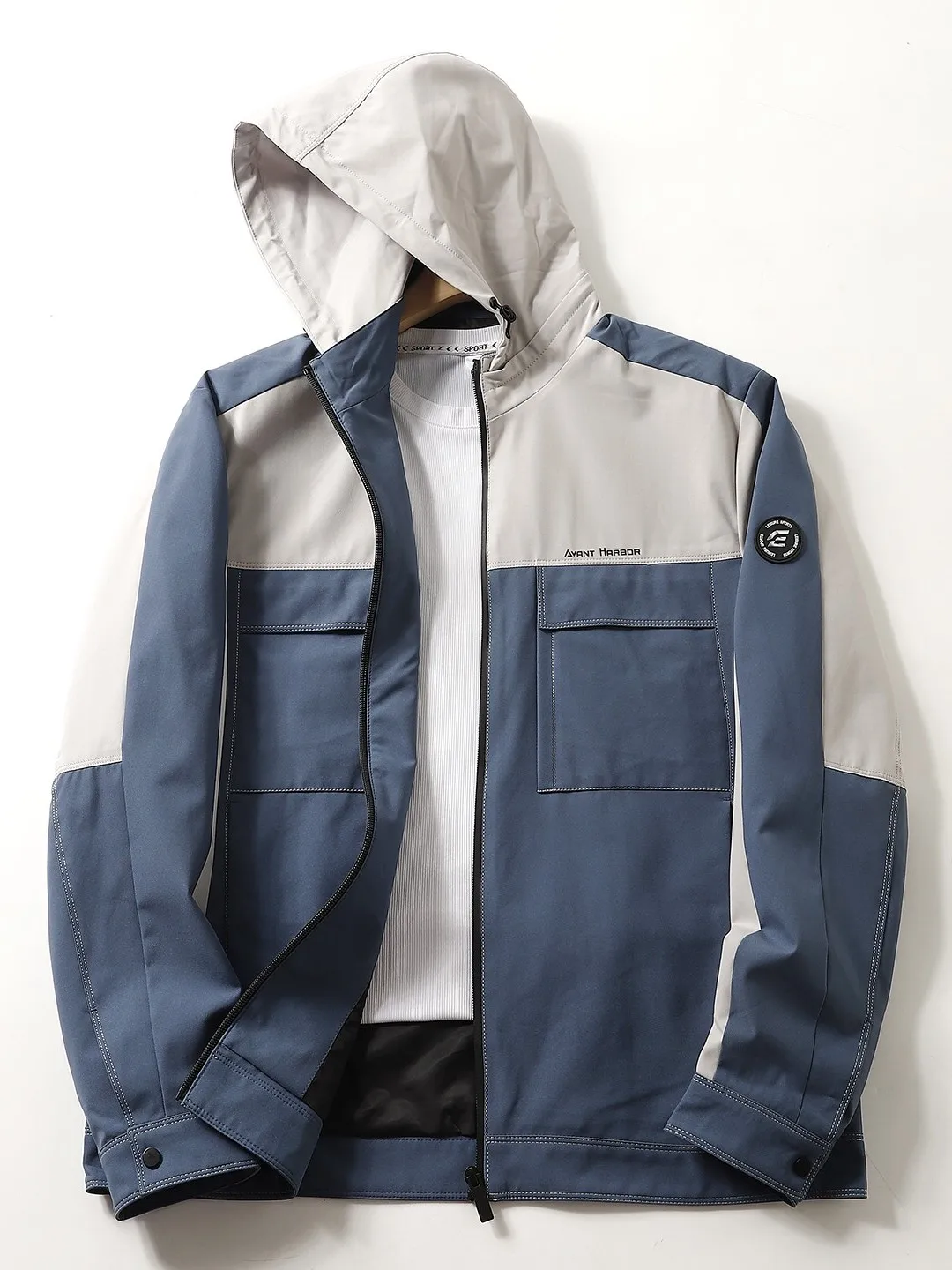 

Повседневная мужская куртка со съемным капюшоном из полиэфирного волокна, длинная све-стойка, осенне-зимняя верхняя одежда