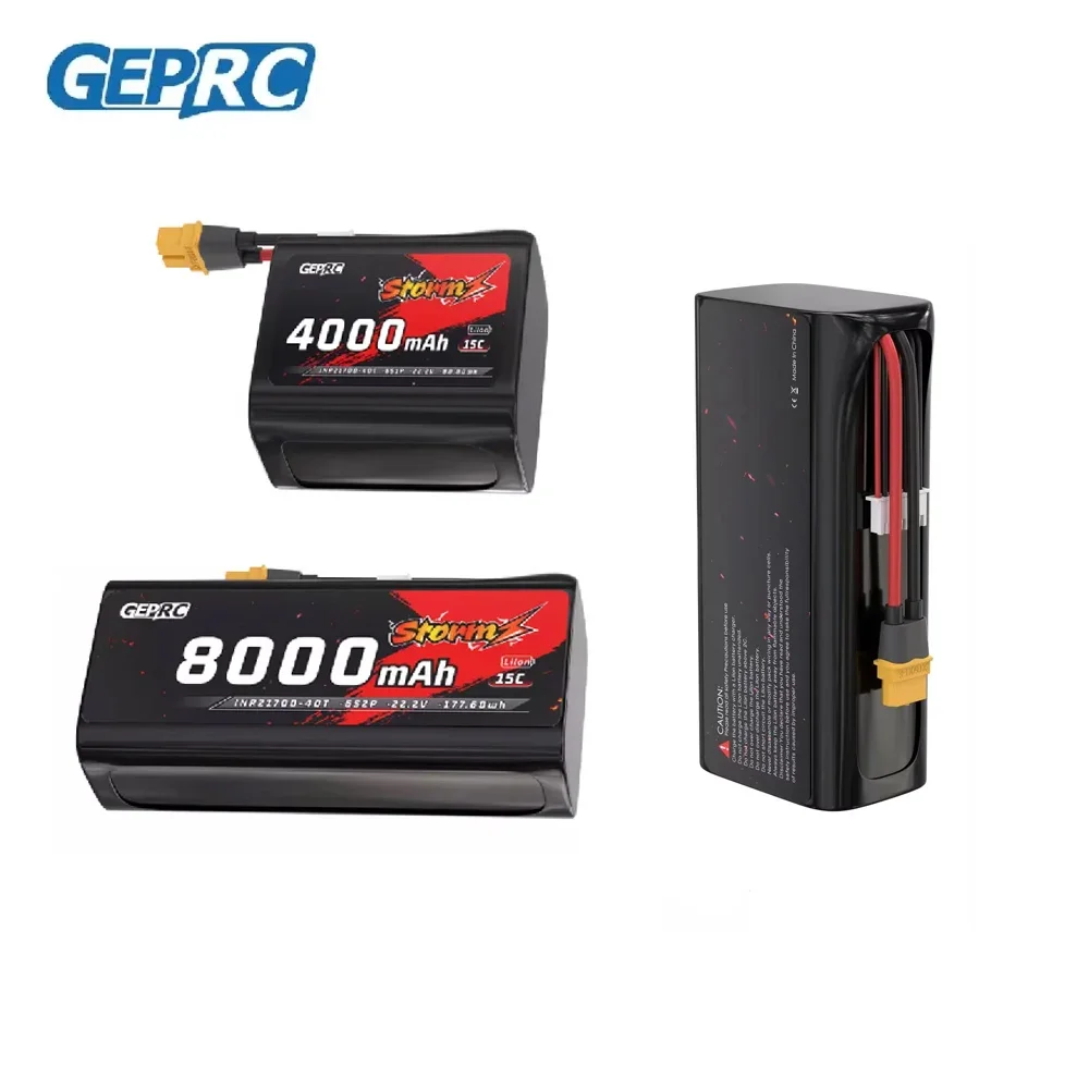 GEPRC Storm 6S 15C 4000mAh/8000mAh Li-Ion Battery XT60 Plug for 7-9 Inch RC FPV Drones
