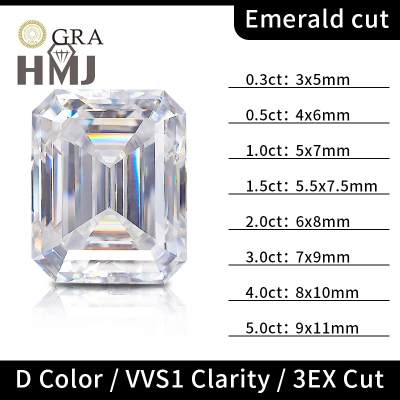 

Moissanite Stone 0.3ct-5ct Princess Heart Marquise Emerald Radiant Round Pear Oval Cushion Asscher Cut GRA Certificate