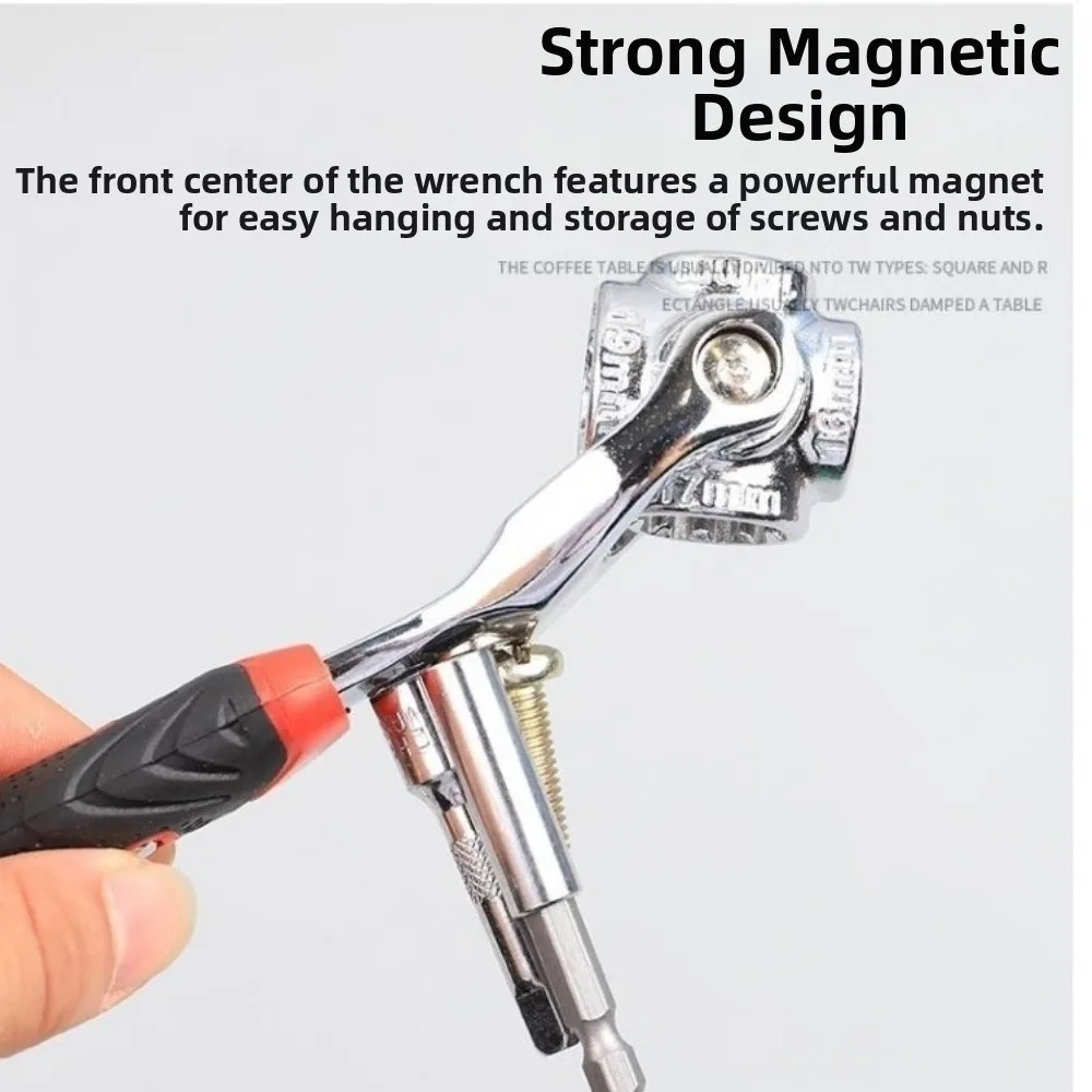 360° Rotating 52-in-1 Socket Wrench Hand Tools Spline Bolts Sleeve Universal Ratchet Hexagonal Rotation Socket Automotive Use