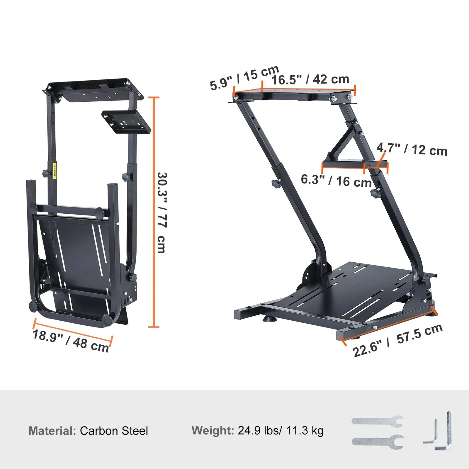 Adjustable Racing Simulator Cockpit Mount‑SIHAO Steering Wheel Stand Compatible with Logitech G27/G29/G920, Thrustmaster T300R, Multi‑Platform for Xbox, PlayStation 4, PC Home Gaming Setup