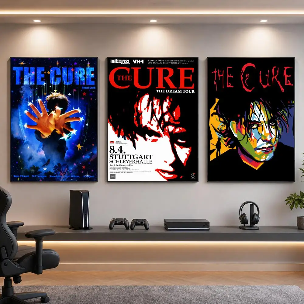 Band T-The Cure Gothic Rock Poster HD Removable Wall Art Gift Bedroom Lounge Dorm Office Gaming Cafe Bars