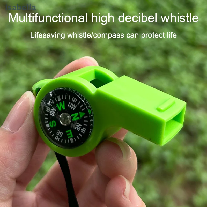 💕Outdoor Exploration 2-in-1 MultiFunction Whistle,Survival Whistle,Compass,School Activity Multi-Function Plastic Whistle