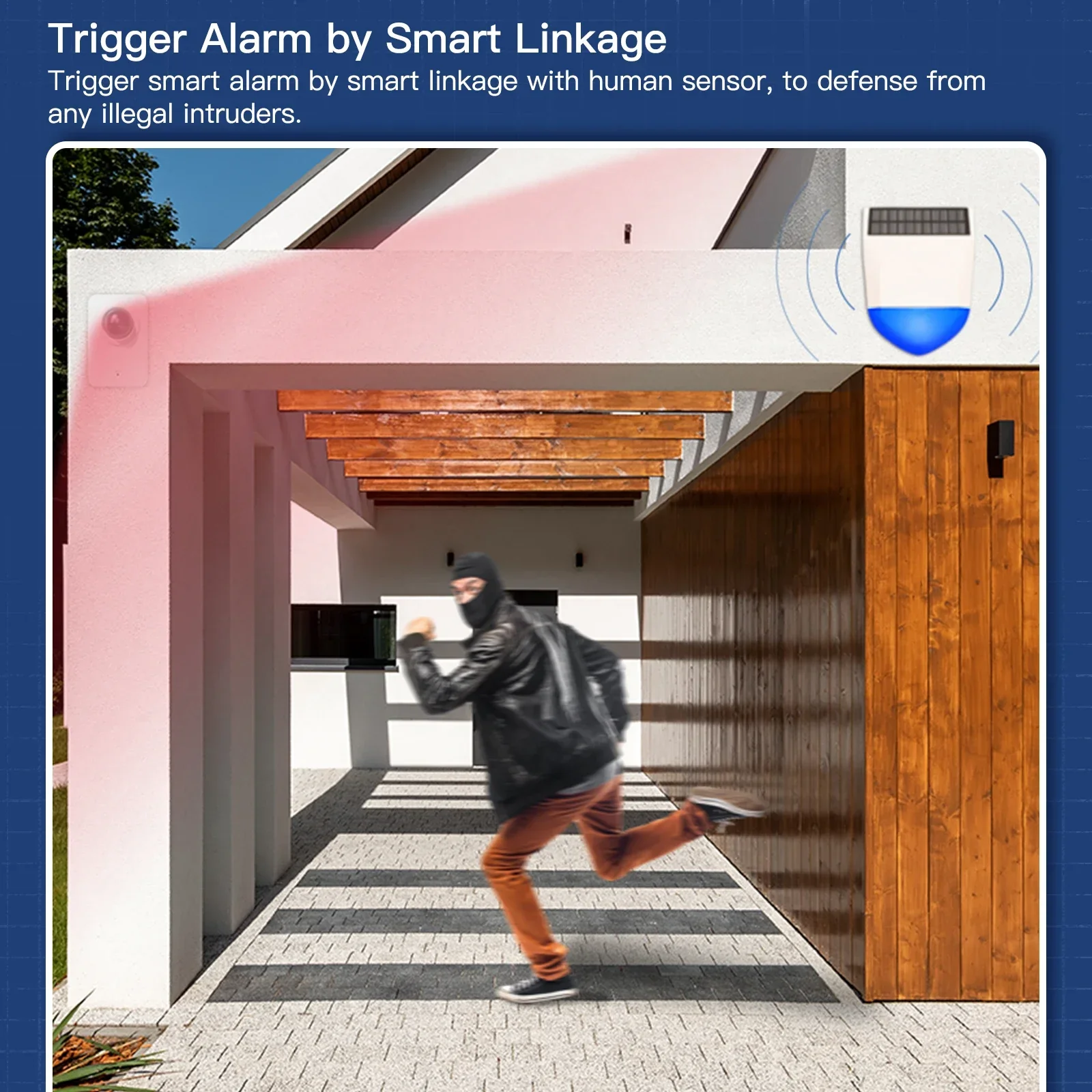 Tuya Smart Wifi Of Zigbee Geluidslicht Sirene Alarm Zonne-Energie Buiten Ipx5 Waterdicht Sabotage Alarm Met Oplaadbare Batterij