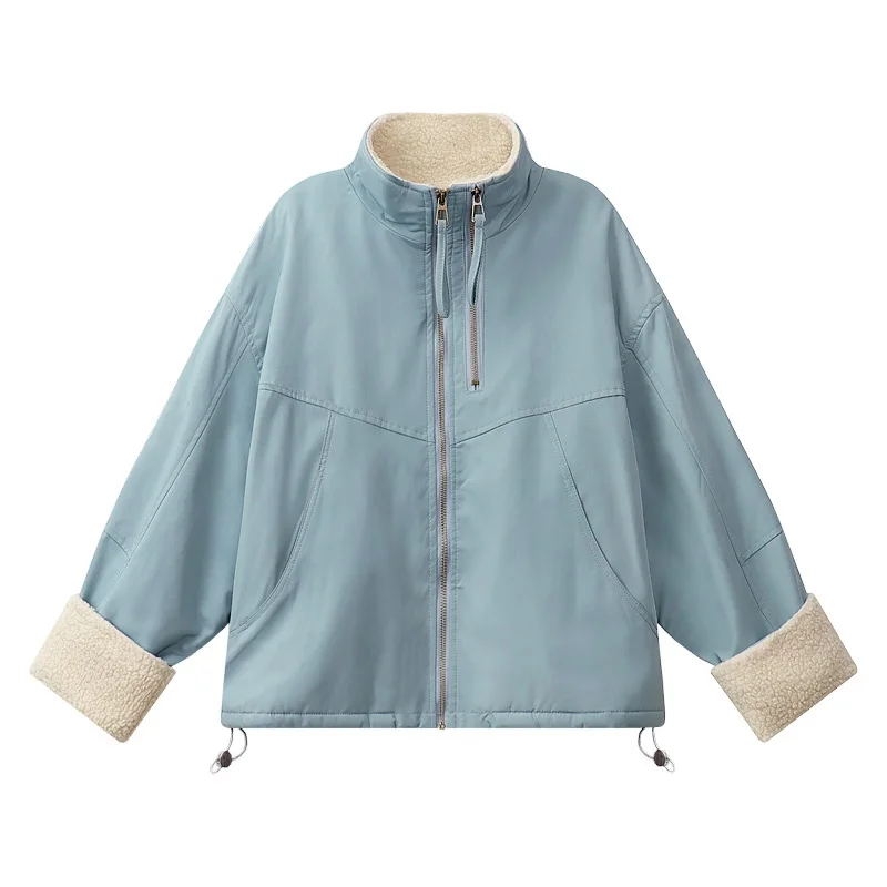 เสื้อแจ็คเก็ตขนแกะสำหรับผู้หญิง เสื้อโค้ทฤดูหนาว สำหรับกีฬาฟุตบอล รักบี้ คริกเก็ต เบสบอล บาสเก็ตบอล วอลเลย์บอล เทนนิส แบดมินตัน กอล์ฟ ฮอกกี้