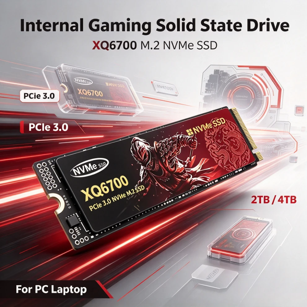 High‑Speed  XQ6700 M.2 NVMe SSD 2TB 4TB Capacity PCIe 3.0 Internal Gaming Solid State Drive for PC Laptop
