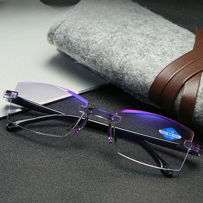 Elder Ultralight Reading Glasses for Men Women Retro HD Lens Blue Light Blocking Eyewear Classic Square Far Sight Eyeglasses