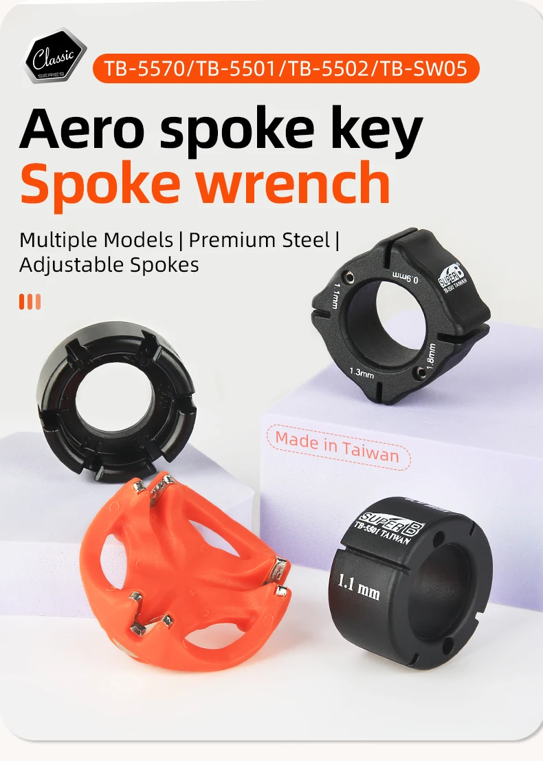 SUPER B Fahrrad Speichen Nippel Schlüssel 3/4/6 Weg Nut Fahrrad Felge Teller Spanner Stahl Reparatur Werkzeug Speichen Schlüssel – Detail 1