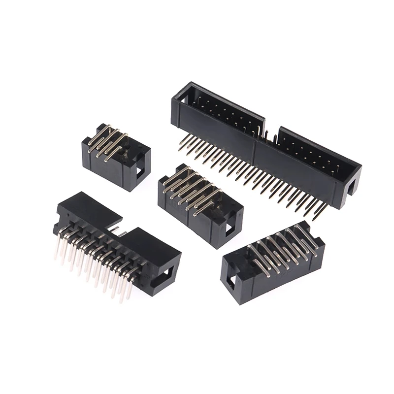 

10Pcs DC3 6P 8P 10P 12P 16P 20P 26P 30P 34P 40P 50P 64Pin 2.54mm Socket Header Connector ISP Male Double-spaced Angle IDC JTAG