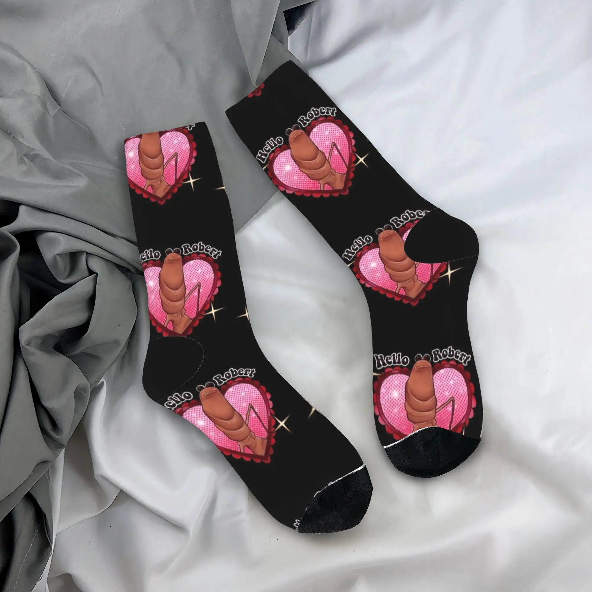 

Marcus The Worm Hello Robert Носки Весенние чулки Новинка мужские мягкие дышащие носки Дизайнерские спортивные противоскользящие носки для бега