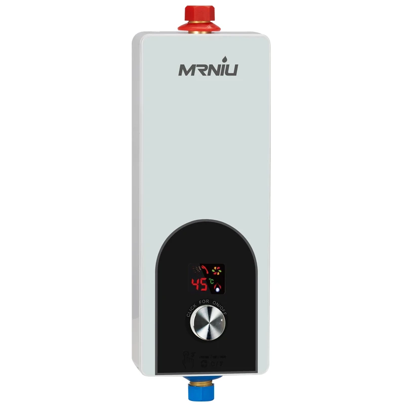 220V Instant Water Heater 5500W Electric Tankless Water Heater for Hot Water Shower Home Kitchen Bathroom Digital Display