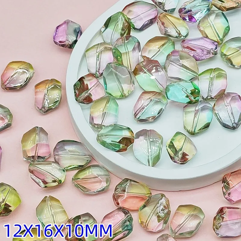 10Pcs Irregular Stone Shape Lampwork Glass Beads For Jewelry Making Diy Bracelet Earrings Accessories Crystal Beads Wholesale
