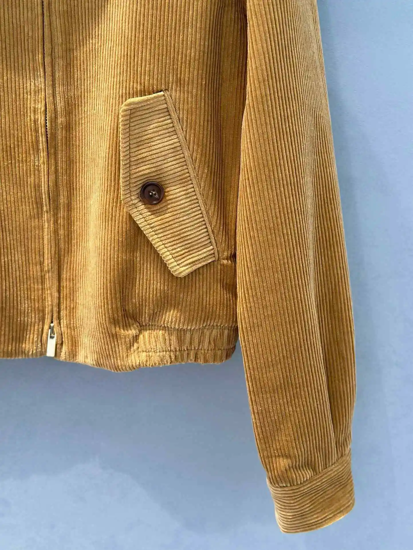 Gold Coffee Corduroy Set, Jacket Coat, Letter Metal Buckle Belt, Corduroy Half Skirt, Early Autumn, New, 2024