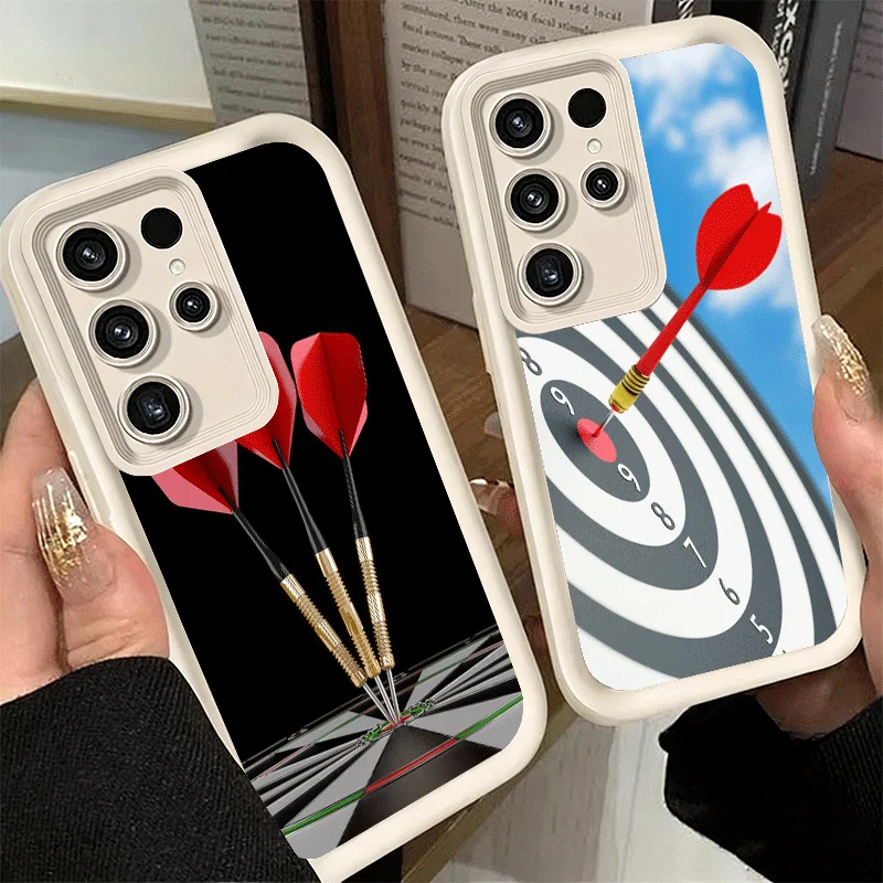 Phone Case for Samsung Galaxy S26 S25 Ultra S24 FE Darts Aesthetics Wire Target Shell S23 Plus S22 + S21 S20 5G Soft Silicone Fu