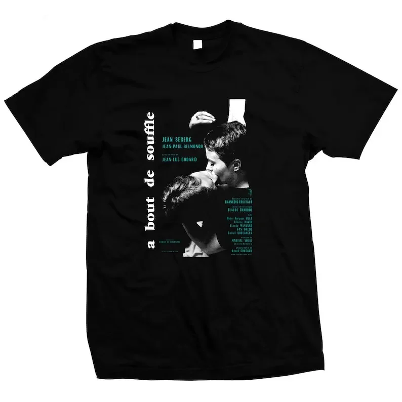 

À bout de souffle - Breathless - Jean-Luc Godard - Hand screened, pre-shrunk 100% cotton t-shirt