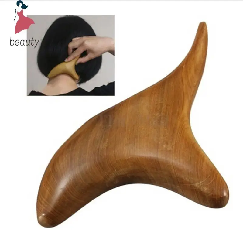 Masajeador Trigeminal de madera, herramienta de reflexología de madera fragante para el cuerpo, cuello, circulación sanguínea, terapia de SPA