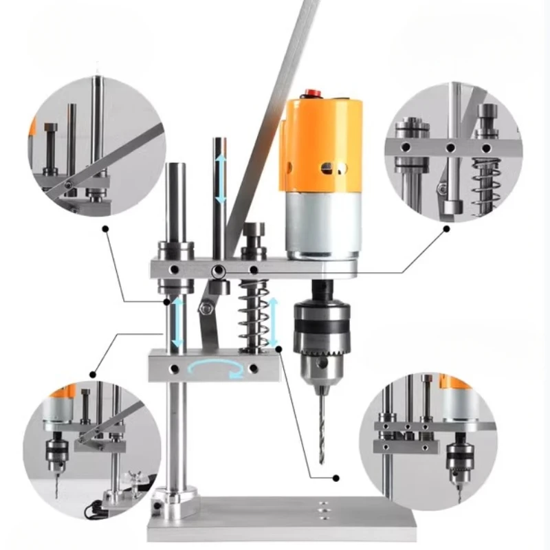 Desktop Level Mini Table Drill DIY JM802 Wood Drilling PCB Drilling 775 Motor  Electric Drill