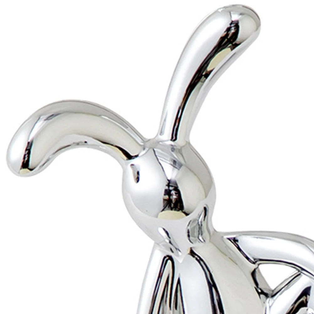 Kaninchen Tier Dekor Modernen Stil Sitzendes Kaninchen Ornament Silber Nordic Kaninchen Statue Wohnzimmer Dekoration