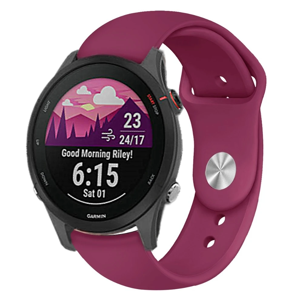 สายรัดข้อมือซิลิโคนสำหรับ Garmin Venu Sq 2 Approach S12 S42สายคล้องคอสำหรับ Garmin Forerunner 255เพลงสร้อยข้อมือ Breathable