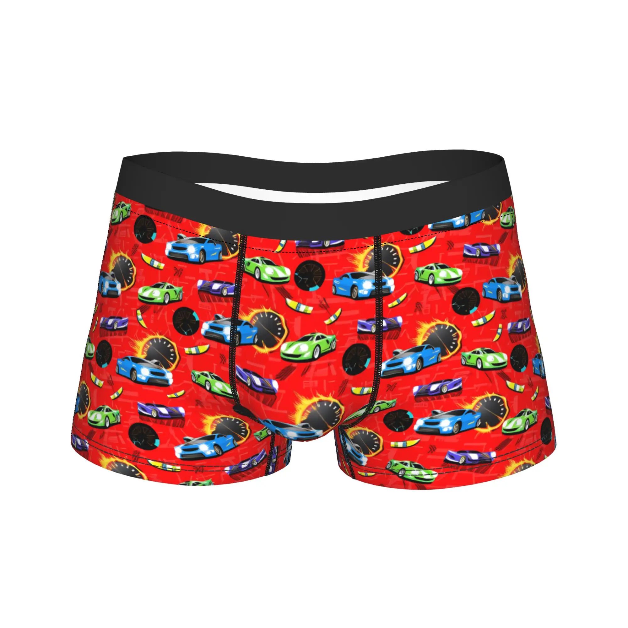 

Lightning McQueen Racing Cars Red Blue Boxer Shorts 3D Pouch Underwear Quality Pattern Shorts Briefs Breathable Men's Underpants