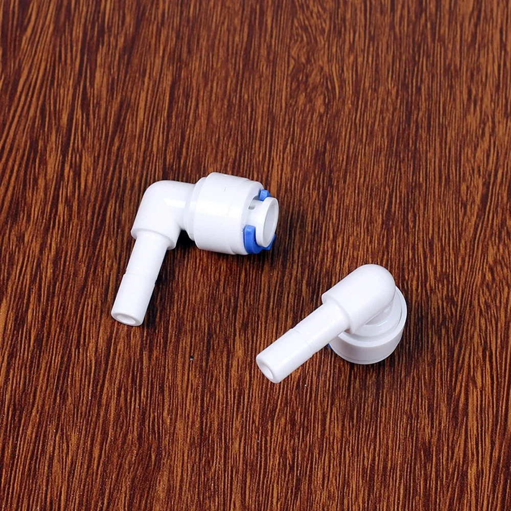 Fit 1/4" 6.35mm OD Tube 90 Degree Elbow POM Quick Fitting Connector For Aquarium RO Water Filter Reverse Osmosis System