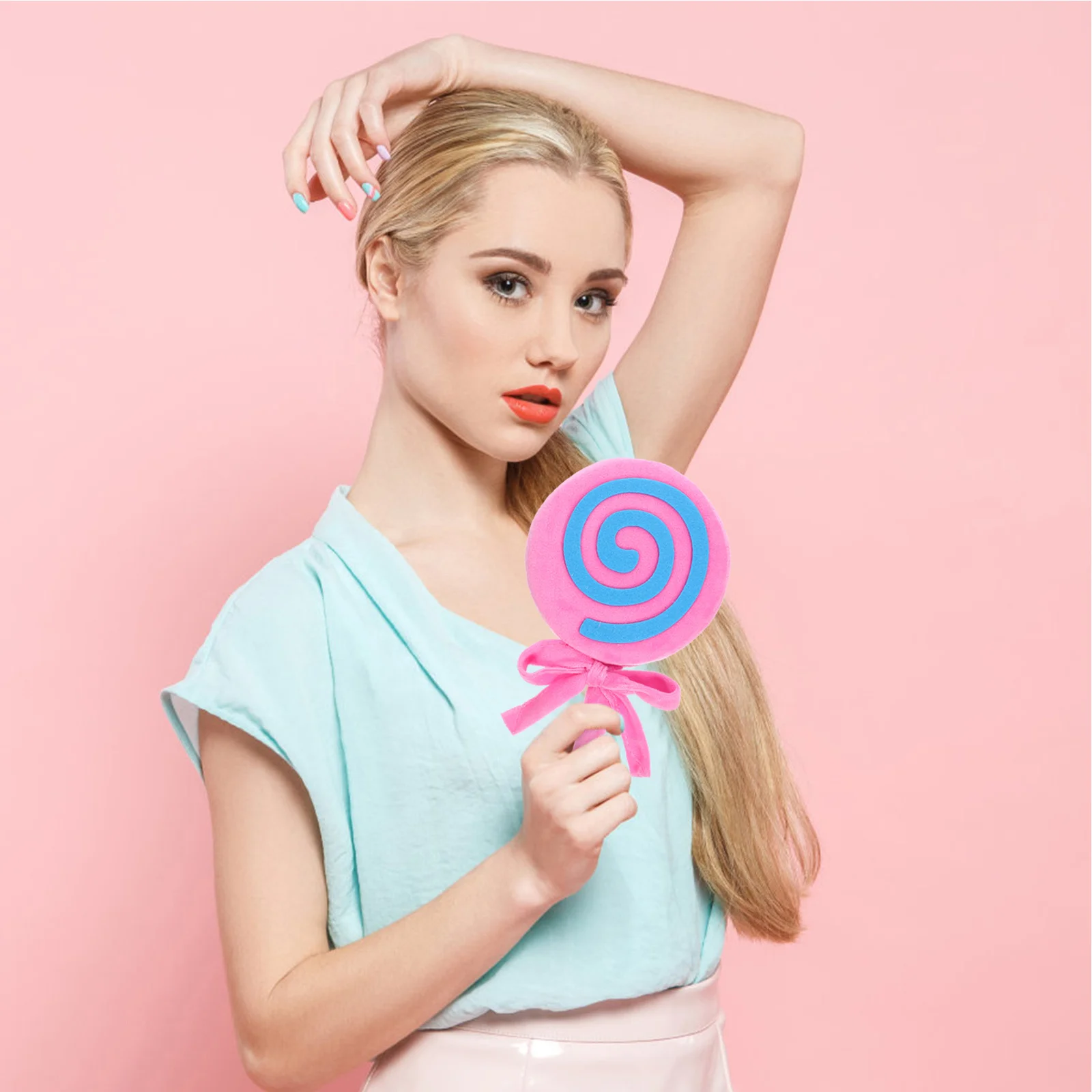 كبير وهمية مصاصة الدعامة محاكاة الحلوى التصوير الدعامة حفلة عيد ميلاد الديكور كابينة تصوير نموذج مصاصة وهمية