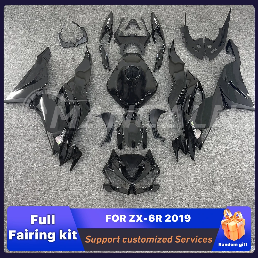 

Fit for KAWASAKI ZX-6R ZX6R 2009 Full Fairing Kit ABS Motorcycle Fairings Set Painted Bodywork black Custom