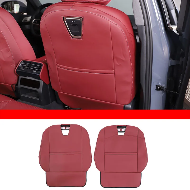 

Zinky Car Seat Back Anti-kick Pad for BMW 5 Series i5 G60 2024 + leather Interior Accessories 2 Pcs