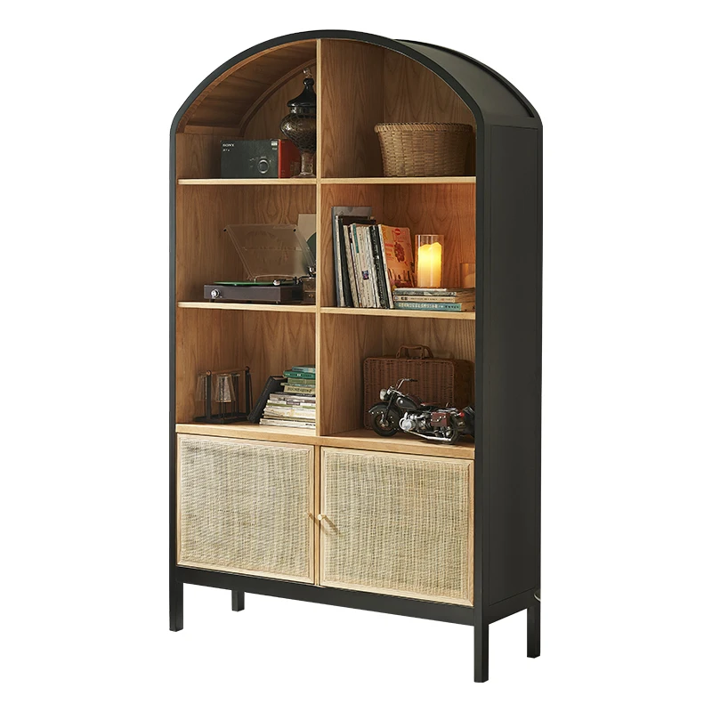 

Bookshelves: living room, solid wood bookcases, ash shelves, rattan display cabinets, storage shelves