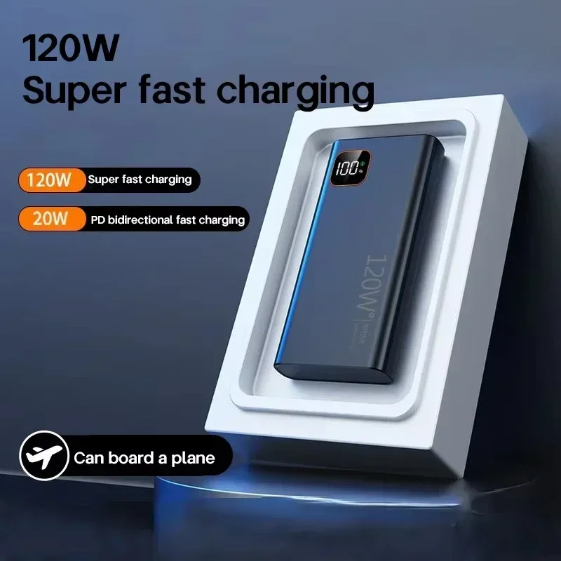 Lenovo 2027 Large Capacity 500000mAh Portable Power Bank 120W Super Fast Charging Battery Charger Powerbank For Xiaomi iPhone17 view 5
