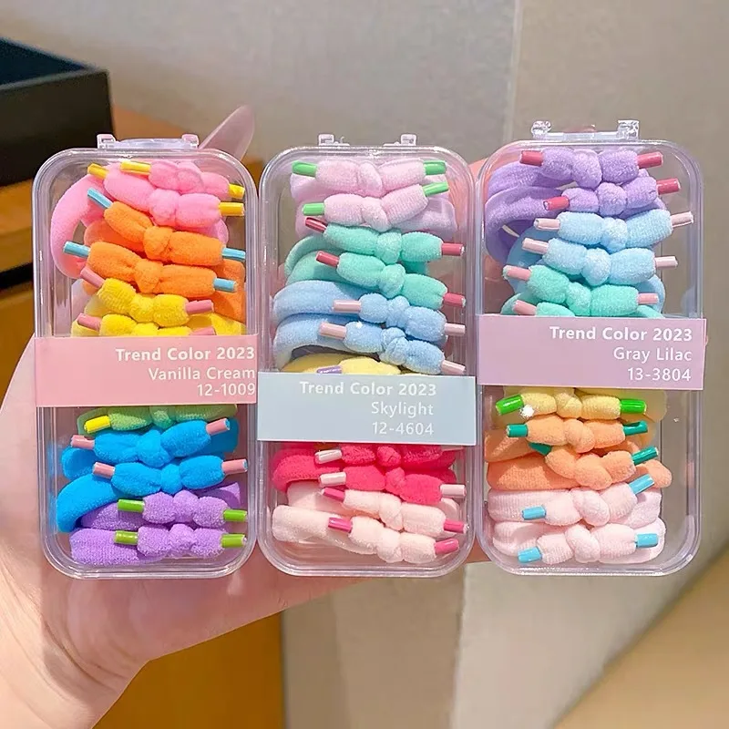 

Набор из 12 корейских резинок для волос для девочек: яркие, высокоэластичные, прочные, мягкие резинки для хвостиков, повседневные аксессуары для волос для детей, подарок