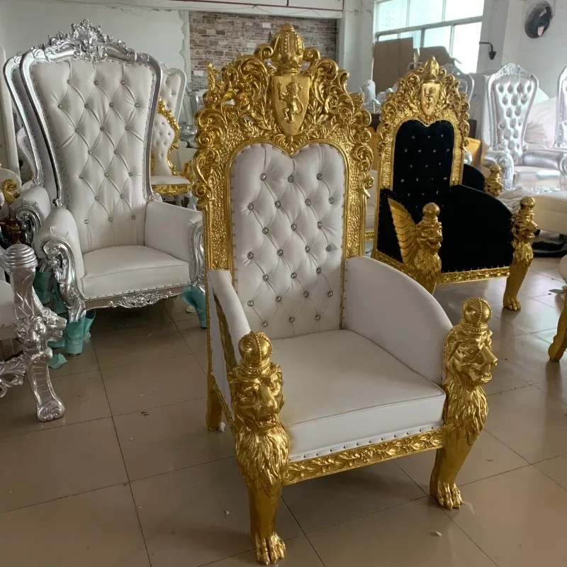 Factory direct sales new wing king  European high back wedding  hotel lobby banquet  crown chair