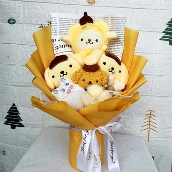 Sanrio Olá Kitty Flower Bouquet, Cinnamoroll Handmade, Kuromi, Melody, Cinnamoroll, Dia dos Namorados, Natal, Aniversário, Presentes de férias