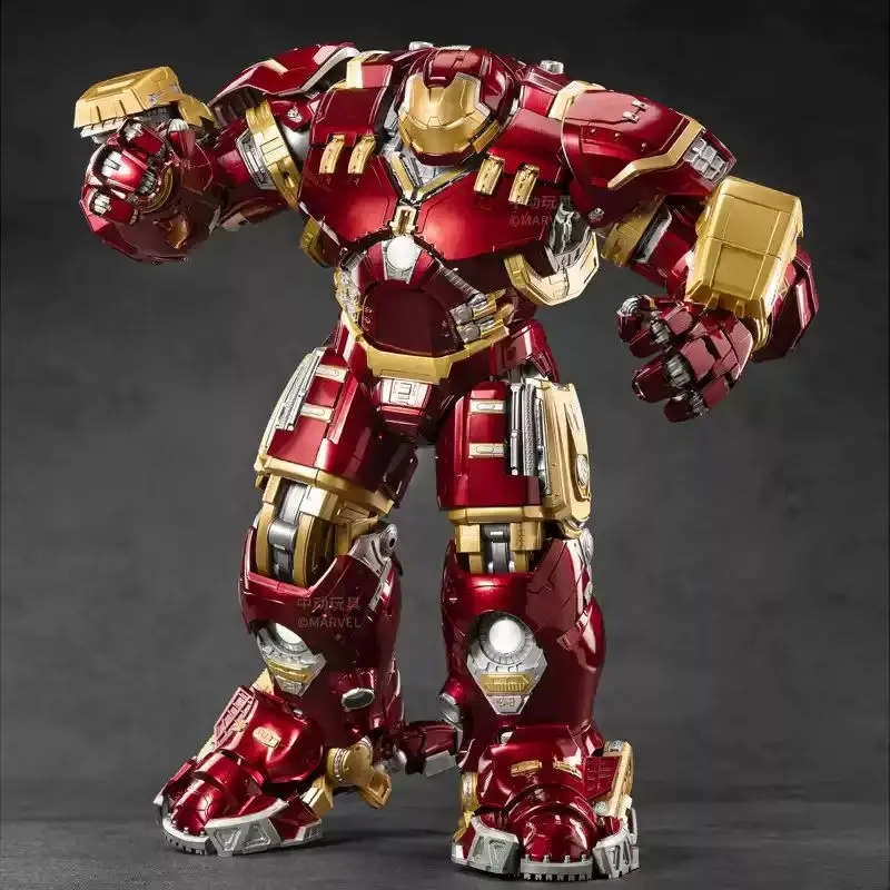 ZD Toys Avengers Iron Man MK44 Hulkbuster Action Figure LED Light 1/10 Scale 36cm Tony Stark Anniversary Memorial Collectible