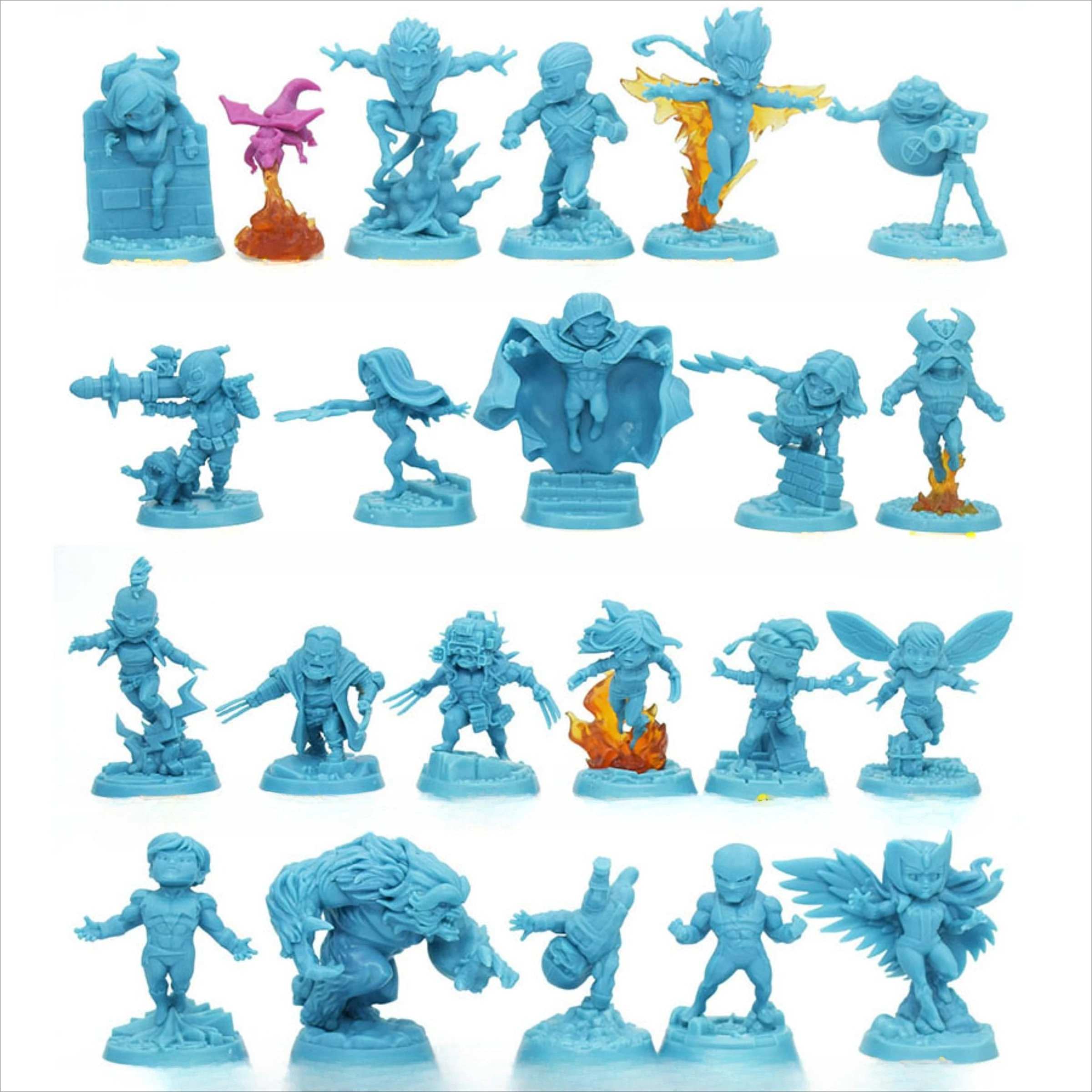 Juego de mesa TRPG Miniaturas de superhéroes, héroe cooperativo Unite para figuras de juego de estrategia de justicia para adultos